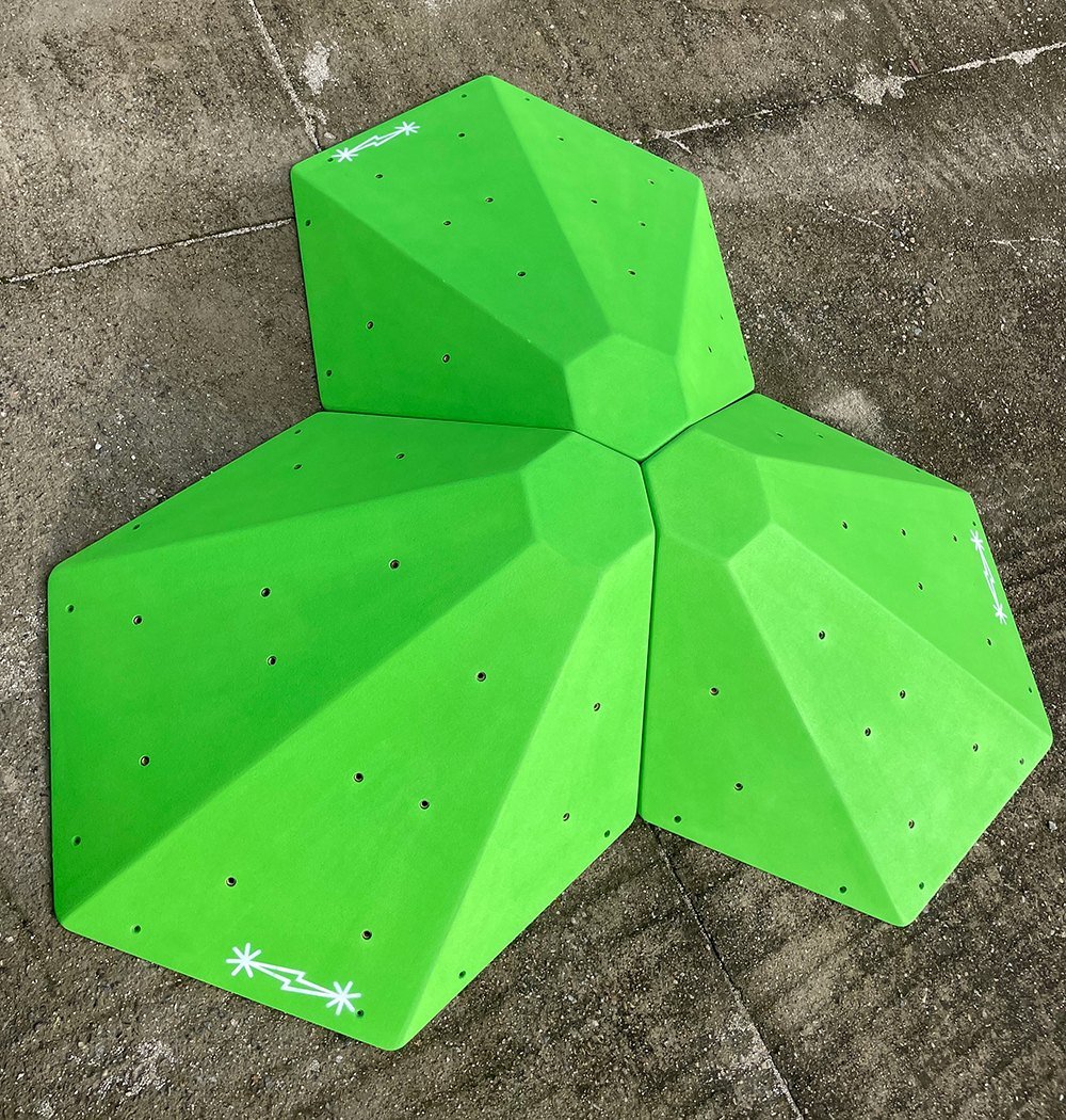 Three SM Climb hexagonal volumes tiled together